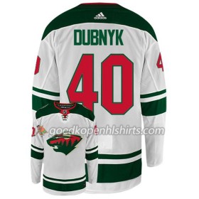 Minnesota Wild DEVAN DUBNYK 40 Adidas Wit Authentic Shirt - Mannen